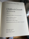 Britten, Benjamin.  Children’s Crusade.   SIGNED