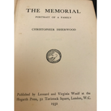 Isherwood, Christopher. The Memorial 1 Ed HB  Cecil Day Lewis’s copy - TC Books