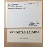 Twombly, Cy  An Exhibition of Paintings 1982   SIGNED - TC Books