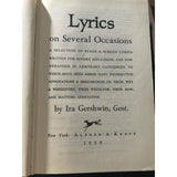 Gershwin, Ira   Lyrics on several occasions          SIGNED - TC Books