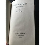 Eliot, T S   Geoffrey Faber 1889-1961 - TC Books