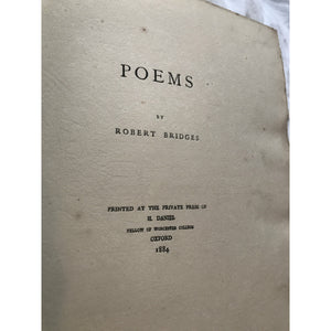 Bridges, Robert     Poems    Limited Edition - TC Books