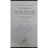 Lagercrantz, David.   The Girl Who Takes An Eye For An Eye.    SIGNED - TC Books