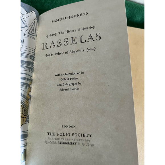 Johnson, Samuel.       The History of Rassellas - TC Books